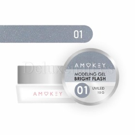 Gel Bright Flash 01 Amokey, gel constructor reflectante, 15 gr