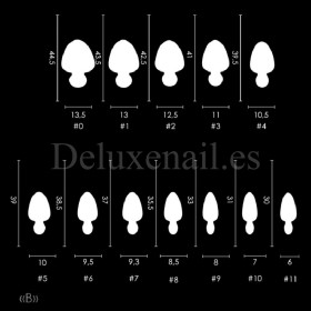 Easy Franch - B Mold DE LA RO, plantillas de silicona, 12 uds