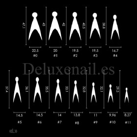 Easy Franch - L Mold DE LA RO, plantillas de silicona, 12 uds