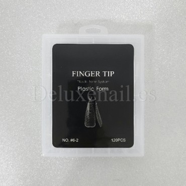 Tips dual system Snake Finger tip plastic form NO.6-2, 120 uds, 10 medidas, patrón serpiente