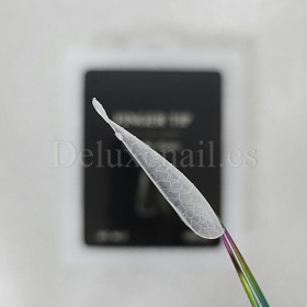 Tips dual system Snake Finger tip plastic form NO.6-2, 120 uds, 10 medidas, patrón serpiente