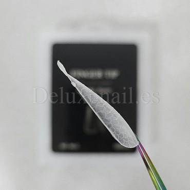 Tips dual system Snake Finger tip plastic form NO.6-2, 120 uds, 10 medidas, patrón serpiente