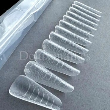 Tips dual system Snake Finger tip plastic form NO.11-2, 120 uds, 10 medidas, patrón serpiente