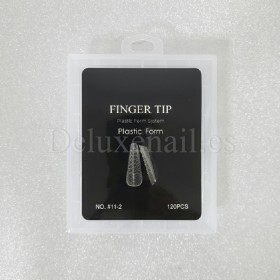 Tips dual system Snake Finger tip plastic form NO.11-2, 120 uds, 10 medidas, patrón serpiente