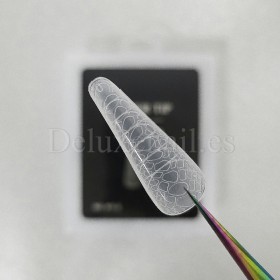 Tips dual system Snake Finger tip plastic form NO.11-2, 120 uds, 10 medidas, patrón serpiente