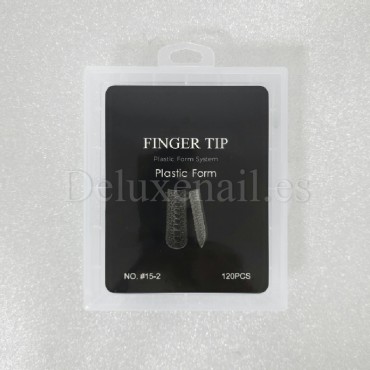 Tips dual system Snake Finger tip plastic form NO.15-2, 120 uds, 10 medidas, patrón serpiente