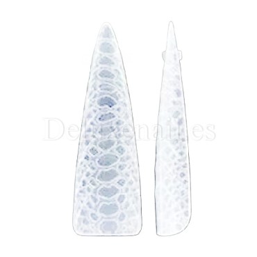 Tips dual system Snake Finger tip plastic form NO.16-2, 120 uds, 10 medidas, patrón serpiente