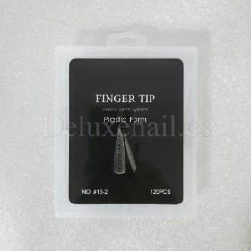 Tips dual system Snake Finger tip plastic form NO.16-2, 120 uds, 10 medidas, patrón serpiente