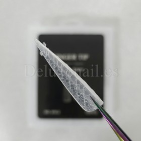 Tips dual system Snake Finger tip plastic form NO.16-2, 120 uds, 10 medidas, patrón serpiente