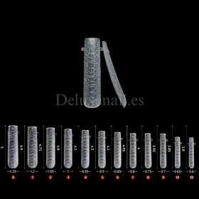 Tips dual system Snake Finger tip plastic form NO.17-2, 120 uds, 10 medidas, patrón serpiente