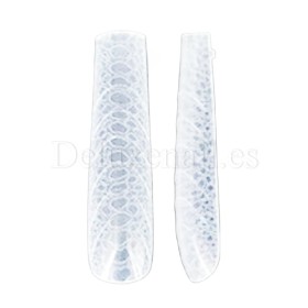 Tips dual system Snake Finger tip plastic form NO.17-2, 120 uds, 10 medidas, patrón serpiente