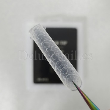 Tips dual system Snake Finger tip plastic form NO.17-2, 120 uds, 10 medidas, patrón serpiente