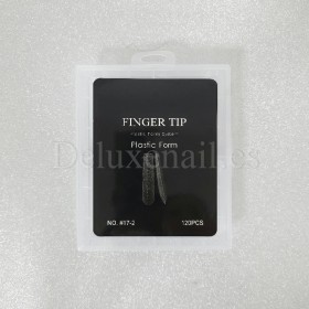 Tips dual system Snake Finger tip plastic form NO.17-2, 120 uds, 10 medidas, patrón serpiente