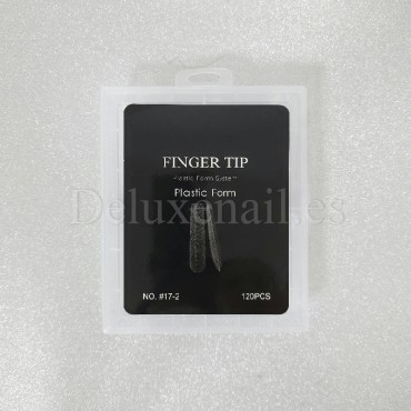 Tips dual system Snake Finger tip plastic form NO.17-2, 120 uds, 10 medidas, patrón serpiente