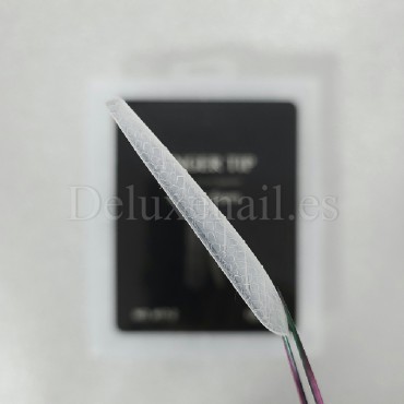 Tips dual system Snake Finger tip plastic form NO.17-2, 120 uds, 10 medidas, patrón serpiente