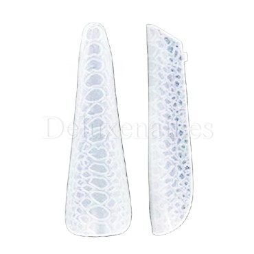 Tips dual system Snake Finger tip plastic form NO.18-2, 120 uds, 10 medidas, patrón serpiente