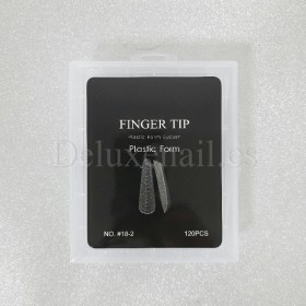Tips dual system Snake Finger tip plastic form NO.18-2, 120 uds, 10 medidas, patrón serpiente