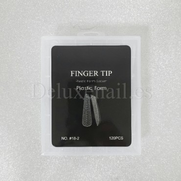 Tips dual system Snake Finger tip plastic form NO.18-2, 120 uds, 10 medidas, patrón serpiente