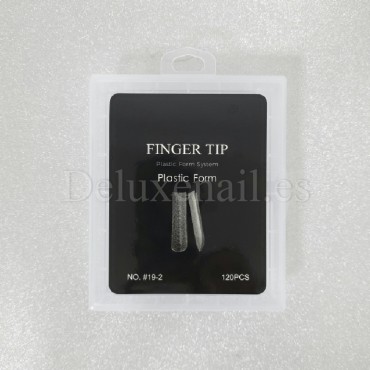 Tips dual system Snake Finger tip plastic form NO.19-2, 120 uds, 10 medidas, patrón serpiente