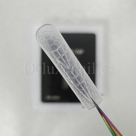 Tips dual system Snake Finger tip plastic form NO.19-2, 120 uds, 10 medidas, patrón serpiente