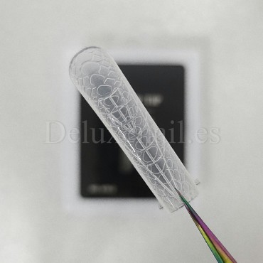 Tips dual system Snake Finger tip plastic form NO.19-2, 120 uds, 10 medidas, patrón serpiente