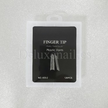 Tips dual system Snake Finger tip plastic form NO.20-2, 120 uds, 10 medidas, patrón serpiente