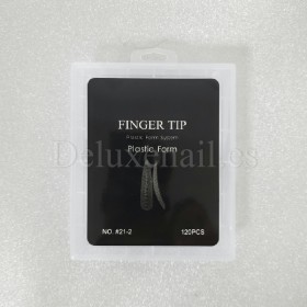 Tips dual system Snake Finger tip plastic form NO.21-2, 120 uds, 10 medidas, patrón serpiente