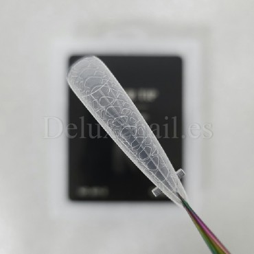 Tips dual system Snake Finger tip plastic form NO.21-2, 120 uds, 10 medidas, patrón serpiente