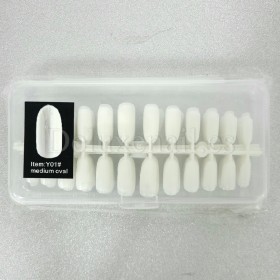 Tips de gel Y01, Medium Oval, 240 uds, 12 medidas