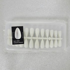 Tips de gel J04, Medium Almond, 240 uds, 12 medidas