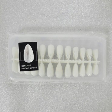 Tips de gel J04, Medium Almond, 240 uds, 12 medidas