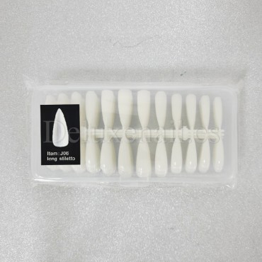 Tips de gel J06, Long Stiletto, 240 uds, 12 medidas