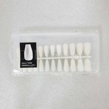 Tips de gel P08, Medium Coffin, 240 uds, 12 medidas