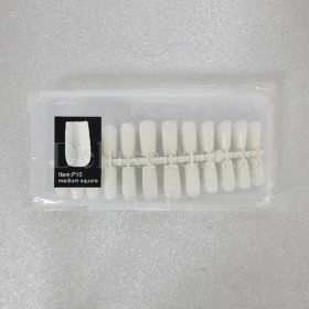 Tips de gel P10, Medium Square, 240 uds, 12 medidas