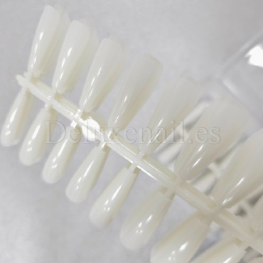 Tips de gel P15, Long Coffin, 240 uds, 12 medidas