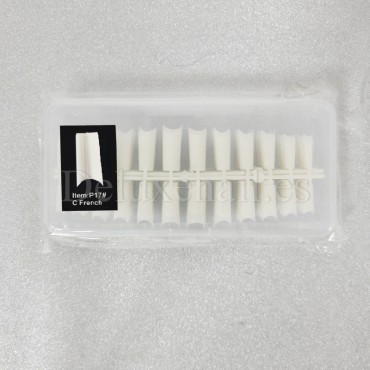 Tips de gel P17, C French, 240 uds, 12 medidas