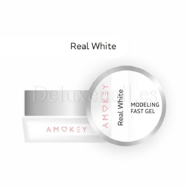 Fast Gel Real White Amokey, gel constructor de color, 30 gr