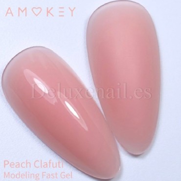 Fast Gel Peach Clafuti Amokey, gel constructor de color, 30 gr