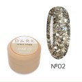 Esmalte Permanente Star Gel 02 Dark, Transparente con purpurina Mix, 5 gr