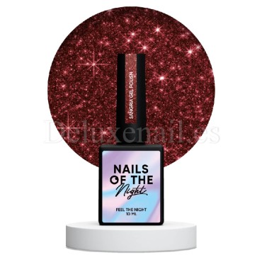 Esmalte Reflectante Sangria NAILSOFTHENIGHT, Rojo, 10 ml