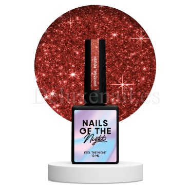 Esmalte Reflectante Spritz NAILSOFTHENIGHT, Rojo clásico, 10 ml