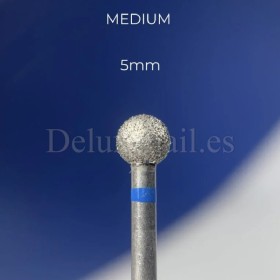 Fresa Azul Bola NAILSOFTHEDAY, Ø5 mm, grano medio