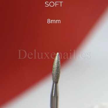 Fresa Roja Llama NAILSOFTHEDAY, Ø2.1 mm, grano suave