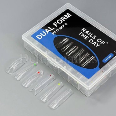 Kit de Tips Dual Form Pro Mix 6 (Type 22) NAILSOFTHEDAY, 144 uds, 12 medidas