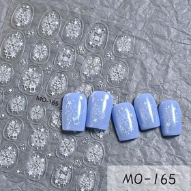 Pegatina adhesiva MO-165, blanco