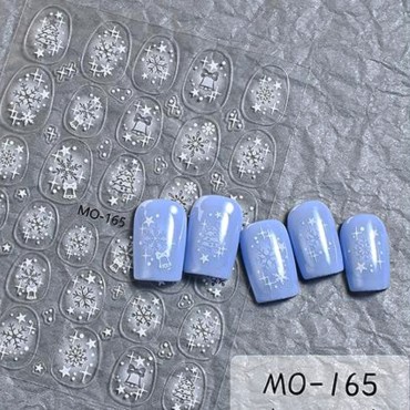 Pegatina adhesiva MO-165, blanco