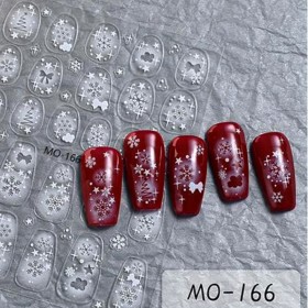 Pegatina adhesiva MO-166, blanco