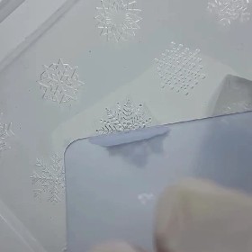 Molde de silicona transparente para los diseños, Navidad