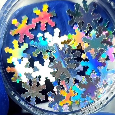 Decoración Copos de nieve 01, Plata Multicolor