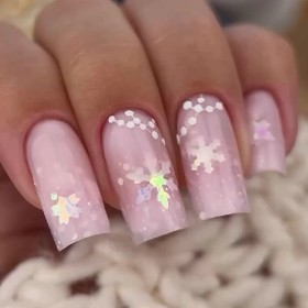 Decoración Copos de nieve 01, Plata Multicolor